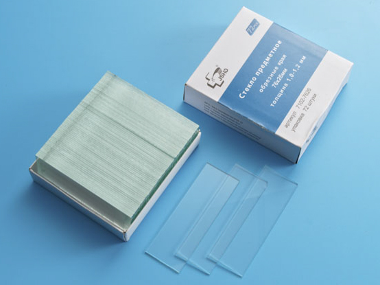 Стекло предметное 76*26*1 мм, обрезные края, без поля для записи