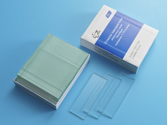 Стекло предметное 76*26*2 мм, обрезные края, без поля для записи