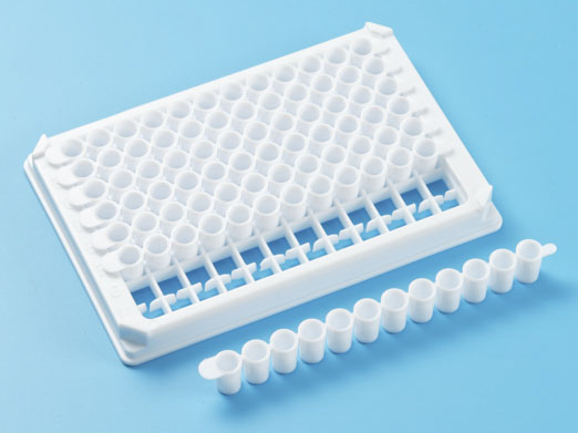 Планшет для ИФА, 8 стрипов по 12 лунок, без крышки, П-образное дно, LTP010296