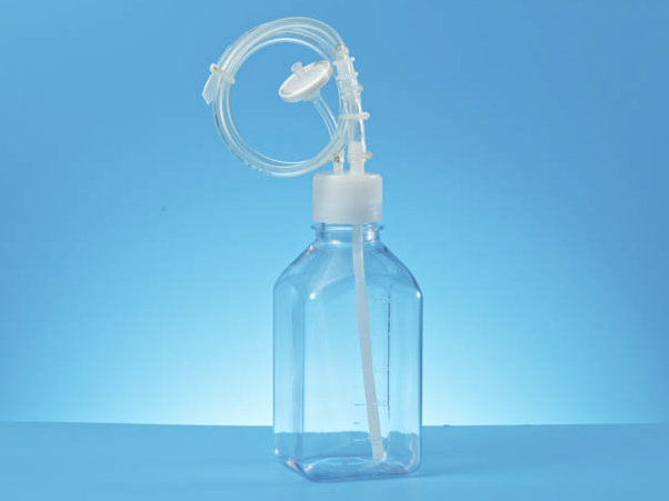 Закрытая система флакон 500 мл с двух-портовой крышкой, квадратный, CSB111500