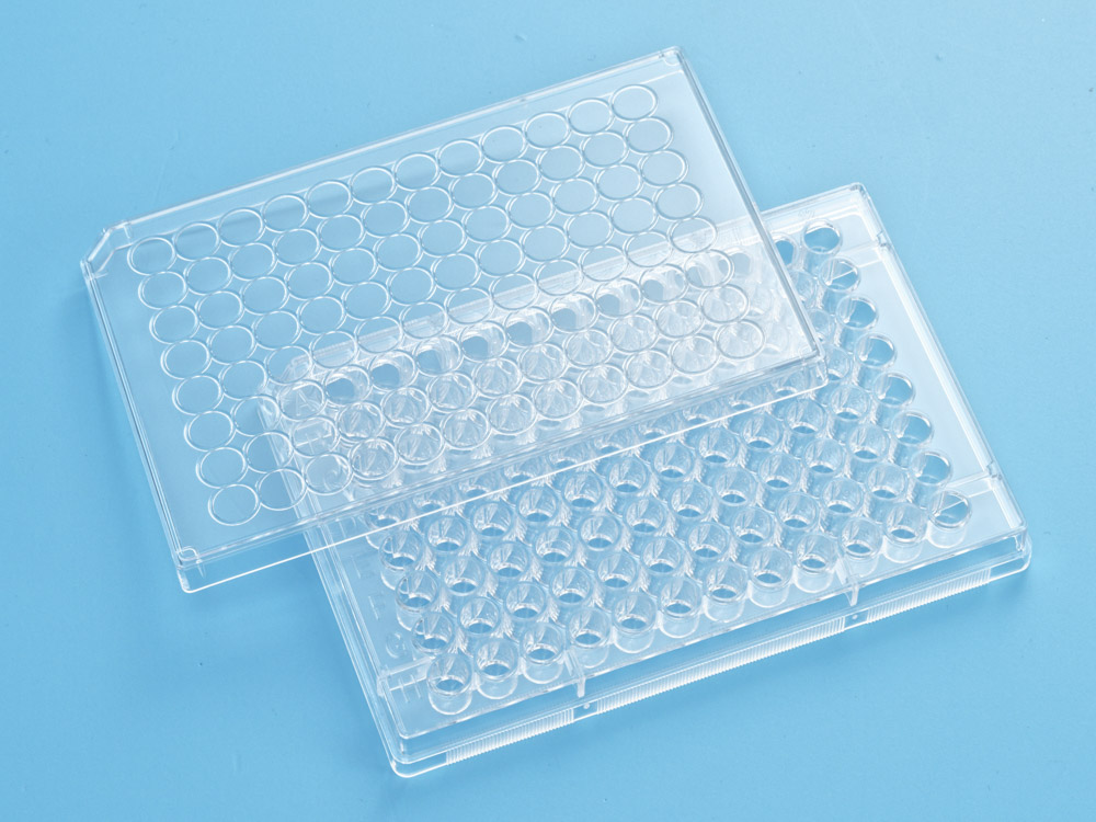 Планшет для ИФА, 96 луночный, с крышкой, V-образное дно, НP4038